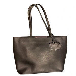 Guess black large saffiano leather tote